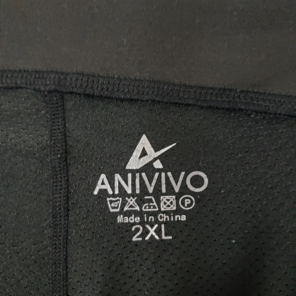 Anivivo Athletic Skort Black Mini Skirt Built In Shorts Pickleball Tennis 2XL